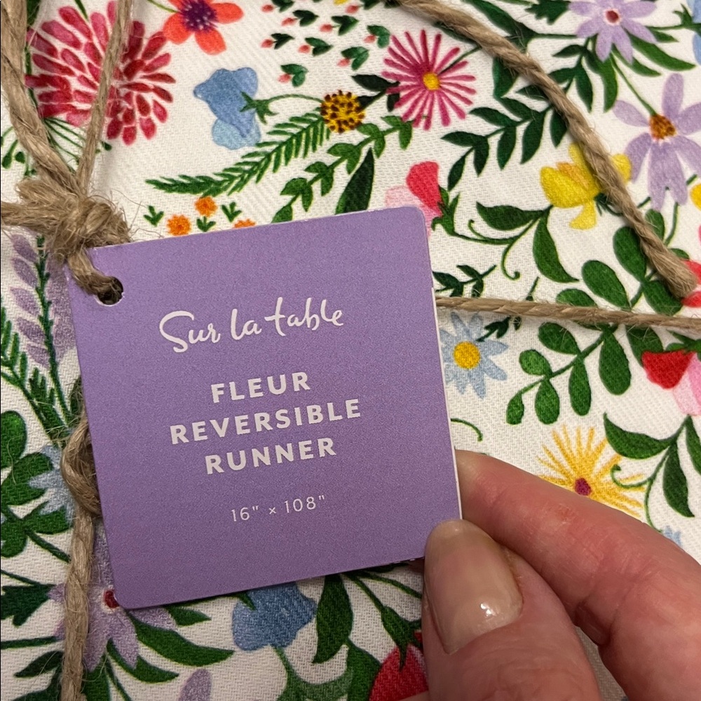 Sur La Table Multicolor Floral Runner